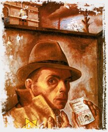 Felix Nussbaum: Autoportrait au passeport juif, 1943.